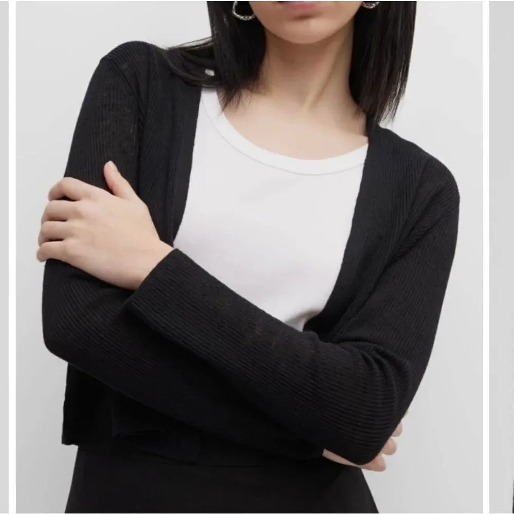 ELLE LONG SLEEVE OPEN-FRONT CARDIGAN